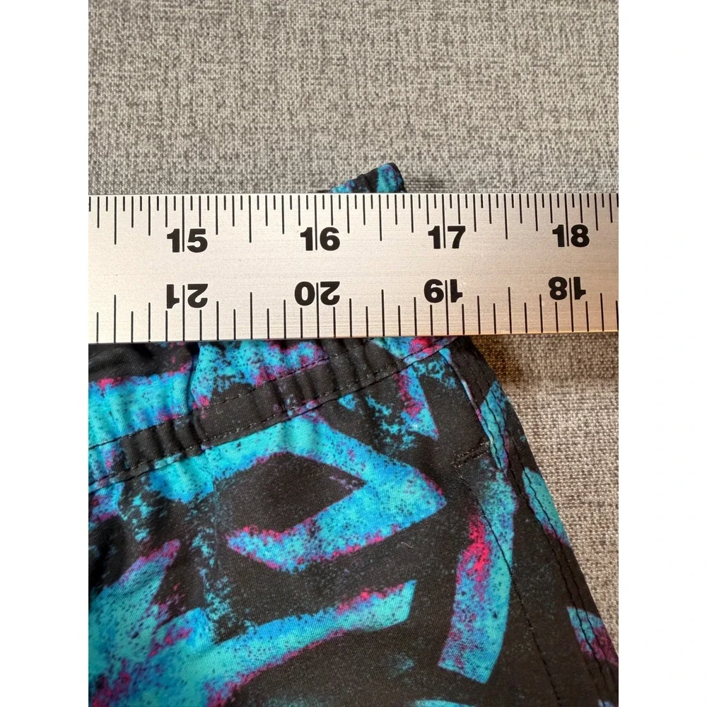 O'Neill Mens‎ Swim Trunks Large Blue Pink Geometric Abstract Board Shorts